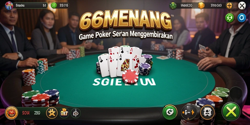 Tampilan menarik gameplay Poker di 66MENANG.