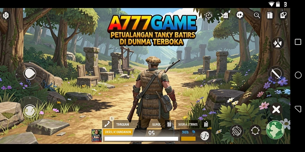 Screenshot gameplay A777GAME menampilkan petualangan seru di dunia terbuka.
