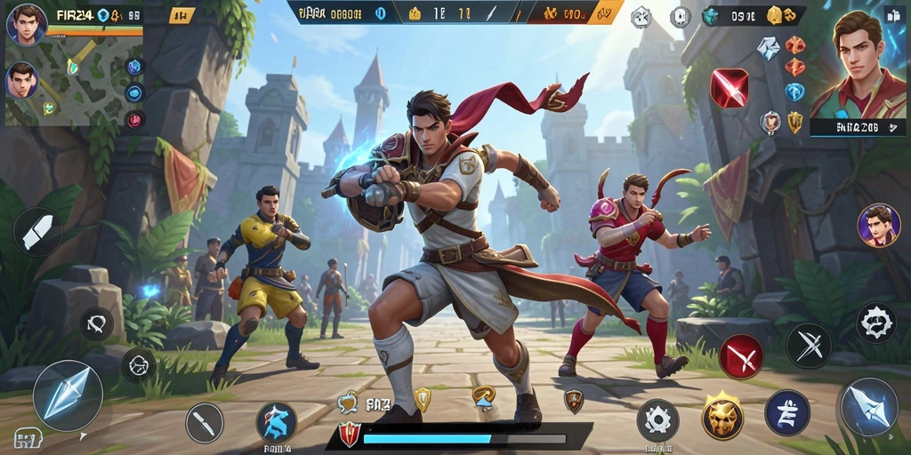 Screenshot FIFA234 menampilkan pertarungan epik dalam dunia ARPG.