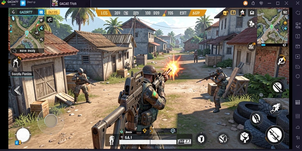 Gameplay seru di battlefield GACOR77 dengan pertarungan epik.