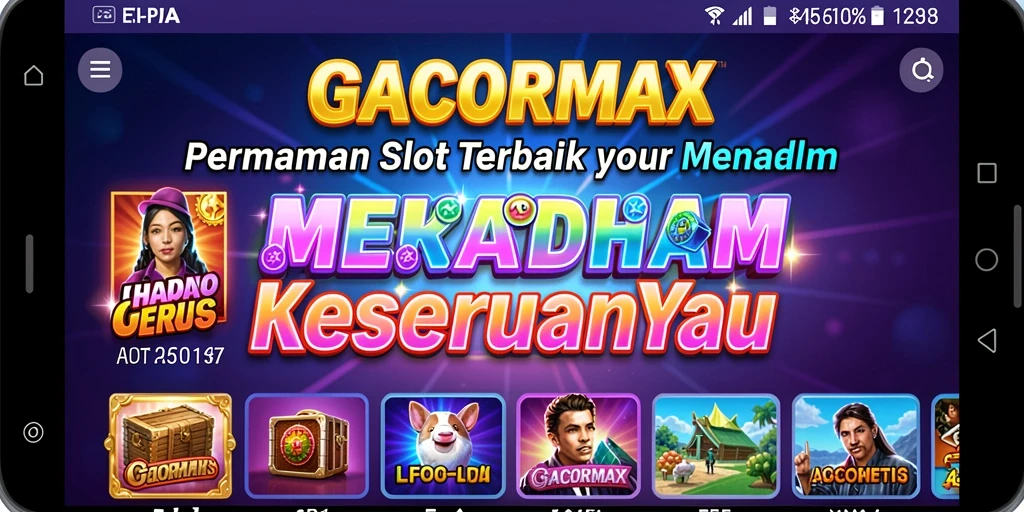 Tampilan menarik dari gameplay GACORMAX yang penuh warna dan fitur Slot.