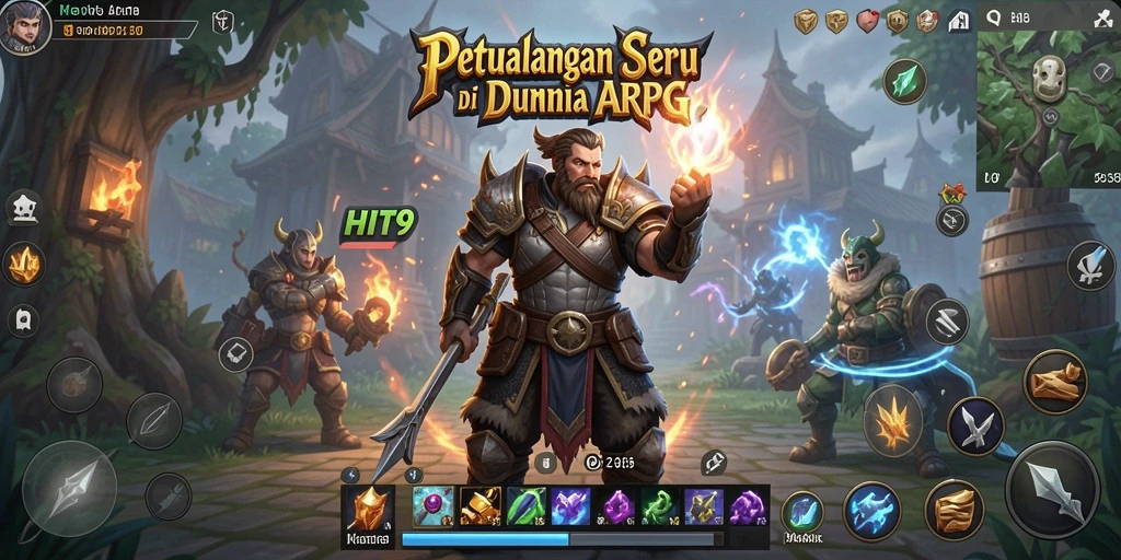 Gameplay seru dalam HIT9 dengan pertarungan epik dan eksplorasi dunia yang luas.