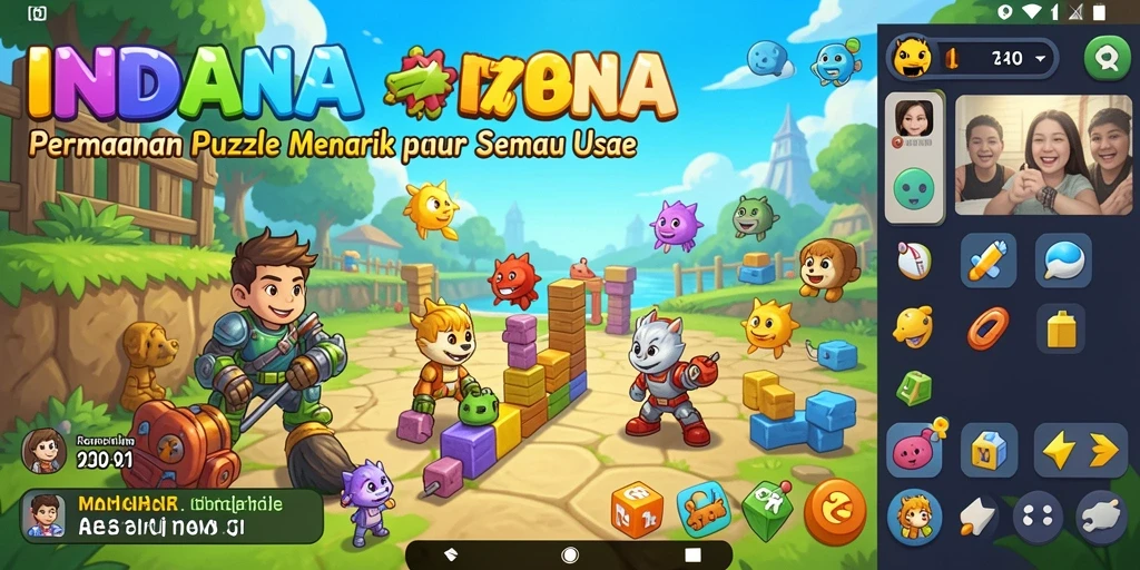 Gameplay seru INDAAA dalam menyelesaikan teka-teki Puzzle.