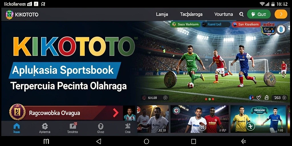 Tampilan gameplay aplikasi Sportsbook KIKOTOTO yang menarik.