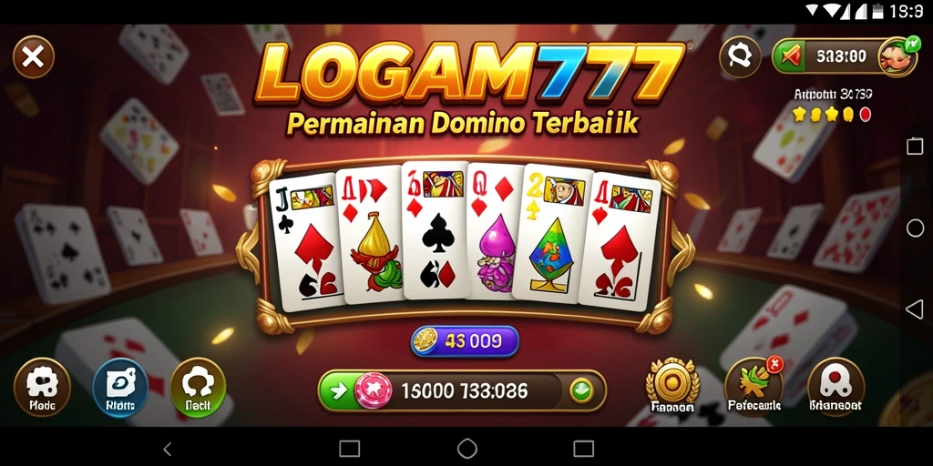 Screenshot LOGAM777 menampilkan pemain serius dalam permainan Domino.