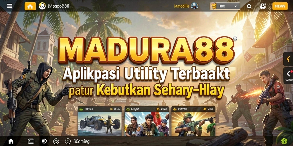 Tampilan interface utama aplikasi MADURA88 yang intuitif dan informatif.