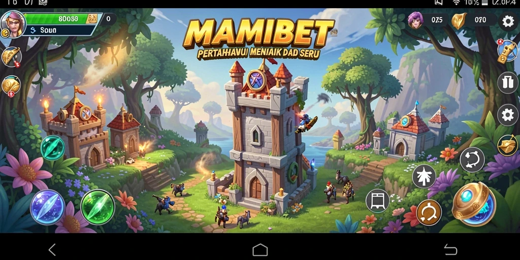 Tampilan menarik dari gameplay Tower Defense di MAMIBET.