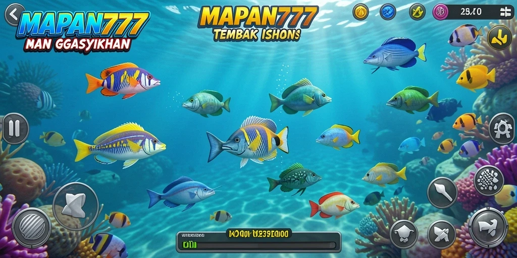 Tampilan seru gameplay MAPAN777 dalam Tembak Ikan.