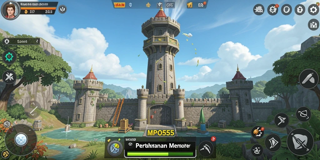 Gameplay seru MPO555 dalam pertahanan menara.