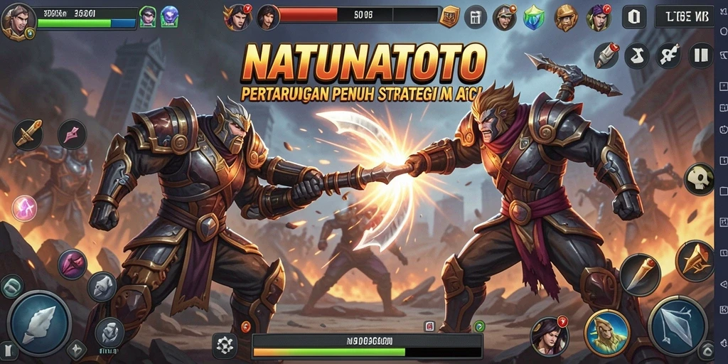 Screenshot gameplay menampilkan pertarungan mendebarkan antara dua karakter.