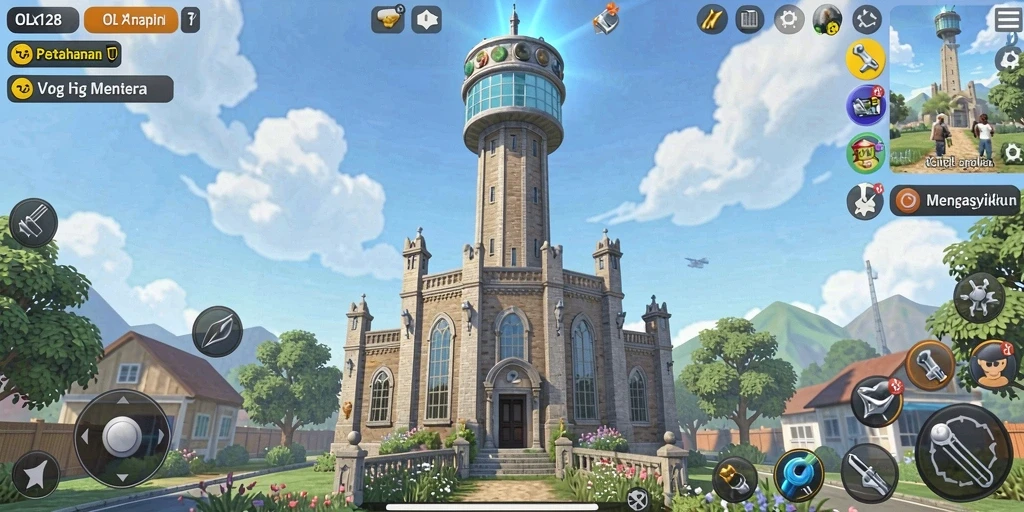Gameplay menegangkan OLX128 dalam mode Tower Defense.