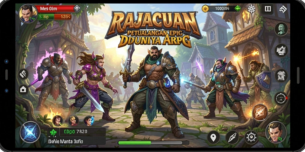 Tangkapan layar gameplay RAJACUAN yang penuh aksi dan petualangan.