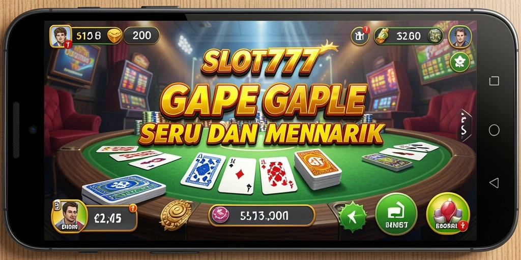 Tampilan gameplay seru dalam game Gaple SLOT777.