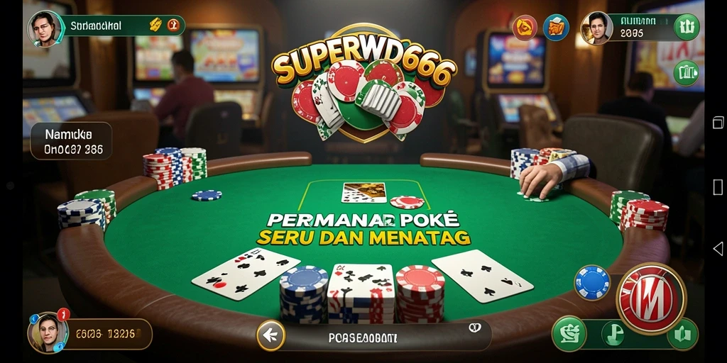 Screenshot gameplay SUPERWD666 yang menampilkan aksi Poker seru.
