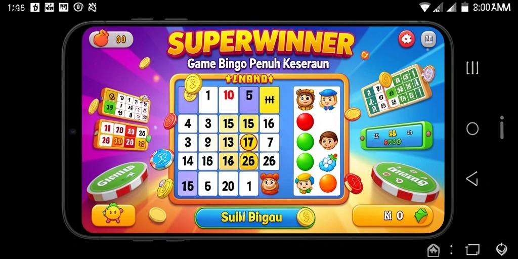 Tampilan gameplay SUPERWINNER yang seru dan interaktif.