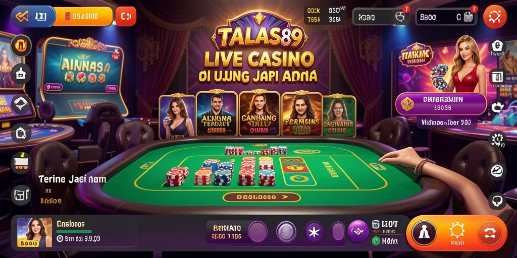 Tampilan gameplay Live Casino yang mengesankan di TALAS89.