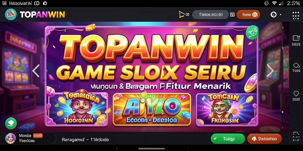 Screenshot dari gameplay TOPANWIN menunjukkan suasana Slot yang mendebarkan.