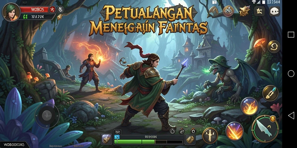 Gameplay seru dengan pertarungan melawan monster dalam WDBOS.